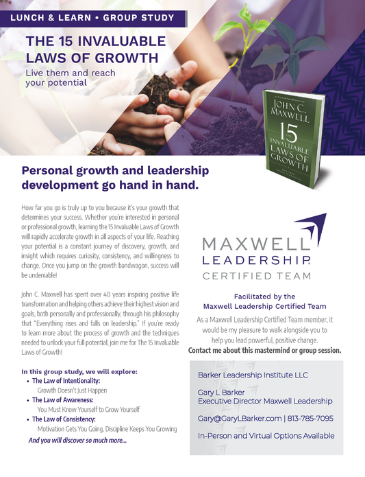 15 Invaluable Laws of Growth Lunch and Learn