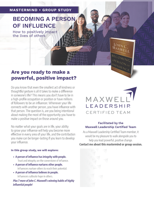 Becoming a Person of Influence Lunch and Learn